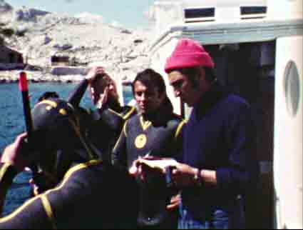 équipe Cousteau en 1972