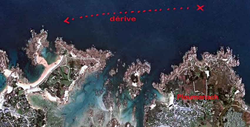 la dérive vers Ploumanach